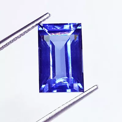 6.57 Ct Natural Blue Tanzanite Certified Loose Gemstone Princess AA+ Quality Gem • £27.26