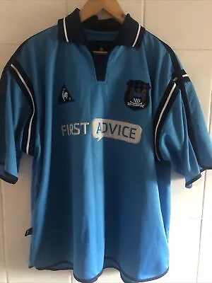 Manchester City Football Shirt 2002/03 Le Coq Sportif #8 Ali Men's 46”/48” 2XL • £38.99