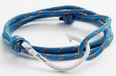  Miansai Men's Silver Hook Rope Bracelet      Caribbean Blue  #223  • $70