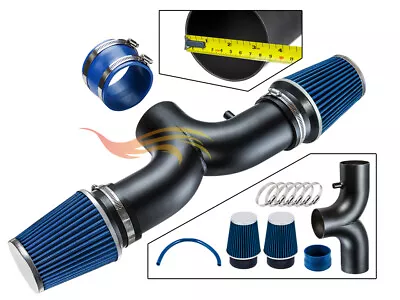 BCP RW BLUE 2001-2004 Corvette C5 5.7L V8 Dual Twin Ram Air Intake Kit+ Filter • $89.99