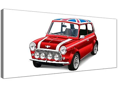 Mini Cooper Union Jack Canvas Modern 120cm Wide - 1277 • £54.39