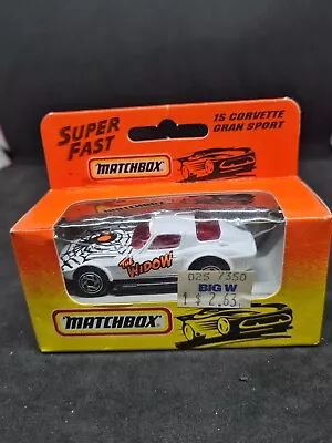 New And Sealed Vintage Matchbox Superfast Corvette Grand Sport # 15 The Widow  • $26.95