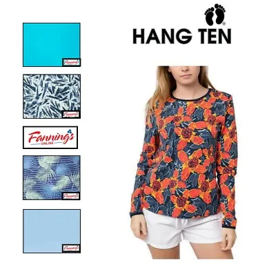 Hang Ten Women's Long Sleeve Rash Guard Shirt | G53 • $13.45