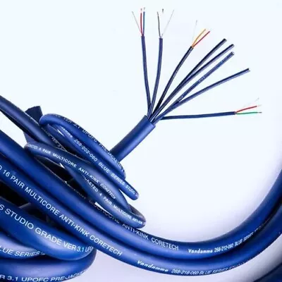 Van Damme Blue Series Balanced Audio Multicore Cable Snake. 2 4 8 12 16 24 32 48 • $24.35