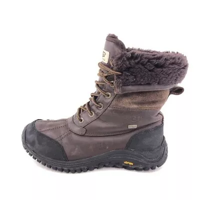 UGG Australia Adirondack II Brown Leather Winter Snow Boots Womens Size 8 • $65