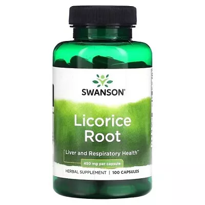 Swanson Licorice Root | Supports Liver & Respiratory System | 450mg 100 Capsules • £14.99