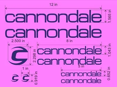 Custom Cannondale Bike Frame Decal Set. Pick Your Color. CAAD Classic Vintage • $19