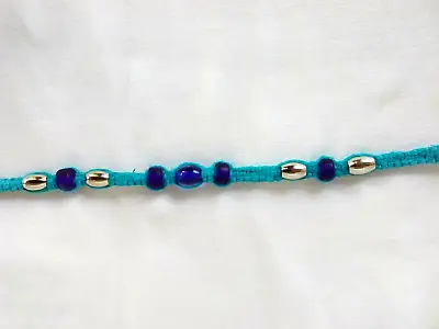 HEMP SURFER BOHO CHOKER NECKLACE  20  Unisex Glass  Beads Macrame US  Seller New • $12.60