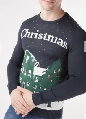 Christmas Jumper Mens Size S Festive • £10