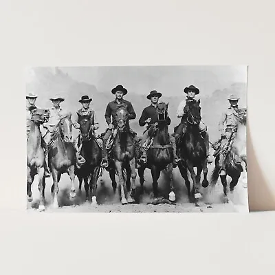 The Magnificent Seven 1960 Steve McQueen Yul Brynner Movie Wall Art Poster Print • $39