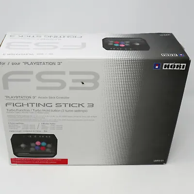 Playstaton 3 Ps3 Hori Fs3 Fighting Stick Arcade Fightstick Joystick Controller • £59.99