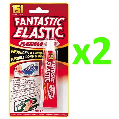 2x Leather Fabric Glue Adhesive Repair Tear Torn Sofa Settee Car Seat Upholstery • £3.98