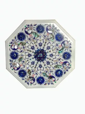 12  Marble Table Top Semi Precious Stone Lapis Pietra Dura Art Home Decor • $300.81