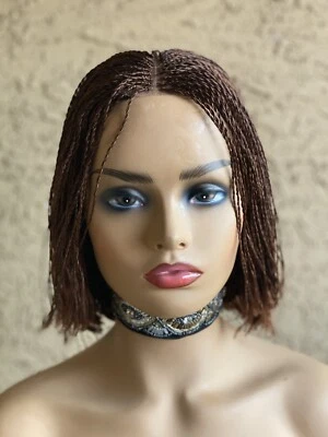 $50 • Buy Women African Braidedwigs, Bob Feathers, Handmade Braids, Closure Parting,