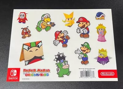 Nintendo Switch Paper Mario The Origami King Sticker Sheet New Promo • $7.99