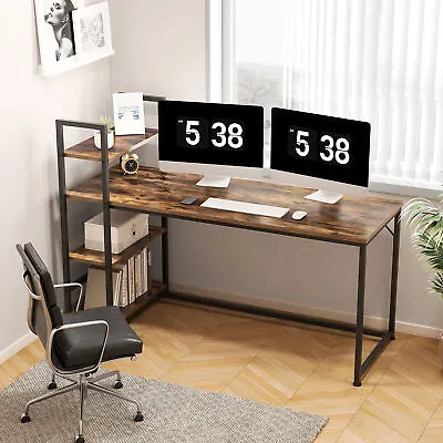 FlexiSpot 48in Computer Desk With Reversible Storage Shelves Home Office Desk • $79.99