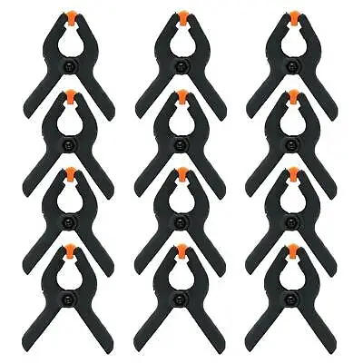 £12.95 • Buy 12 X Large 6'' Plastic Spring Clamps Market Stall Tarpaulin Cover Clips Grips 