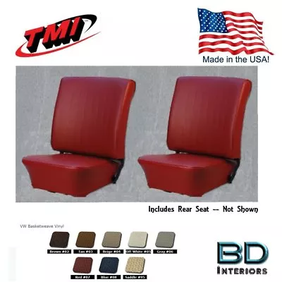 1965 - 1967 VW Volkswagen Bug Beetle Slip On Seat Upholstery Any Color Full Set • $324.76