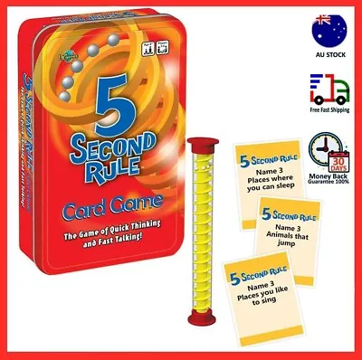 University Games 5 Second Rule Tinned Card Game Free Fast Shipping AU • $29.45