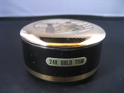 Vintage THE ART OF CHOKIN 24K GOLD TRIM Japanese Trinket Box / Pill Box • $35.99