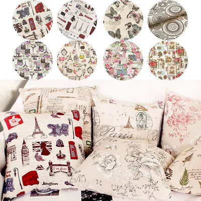 European British Style Vintage Printed Pattern Cotton Linen Fabric Home Decor • $9.89