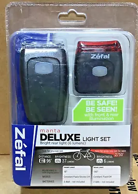 Zefal Manta Deluxe Bicycle Light Set 96’ Beam Bright Night Visibility Safety A24 • $19.99