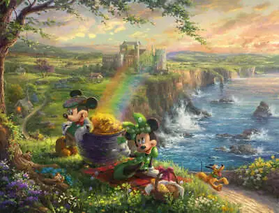 In Ireland-Mickey And Minnie Mouse-Disney-Pot Of Gold-1Yard Panel • $13.95