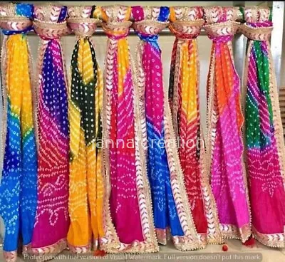 Wholesale Lot 5 TO 100 Pcs Women Dupatta Bandhani Printed Dupatta Multi Color • $29.99