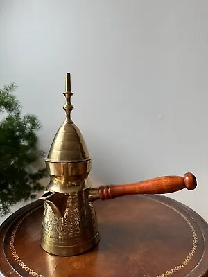 Original Brass Arabic Coffee Pot (Dallah) Handmade Home Décor • $34