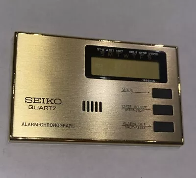 Vintage Seiko Quartz Alarm Chronograph QEK151G YS50A Travel LCD Alarm Clock • $59.50