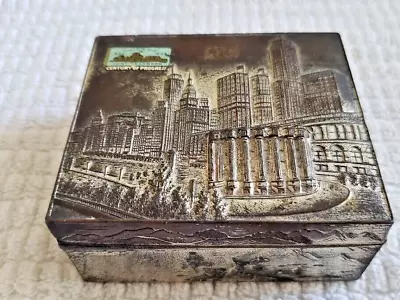 Chicago 1933 Worlds Fair Souvenir Metal Box • $25