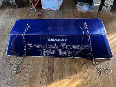 Vintage Working Budweiser Bud Light Beer Pool Billiards Table Light 48” Long • $239.40