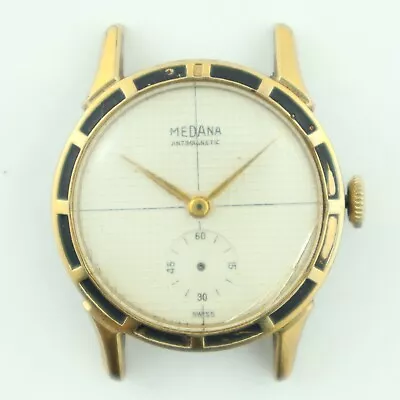 Vintage Medana Men's Mechanical Wristwatch Swiss Made Deco Clubman Style • $25