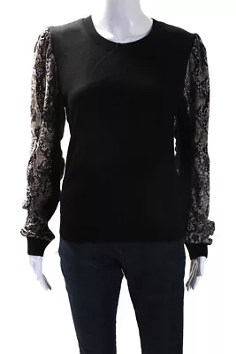 Veronica Beard Women's Crewneck Long Sleeves Pullover Sweater Black Size L • $60.99