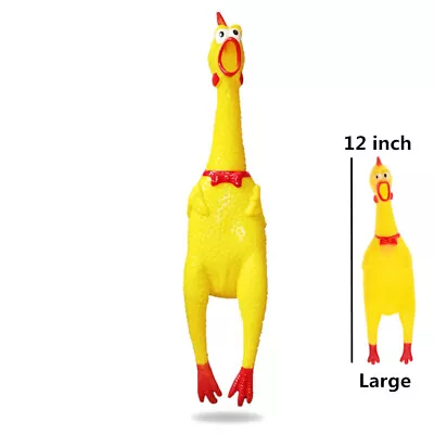 Squeeze Shrilling Screaming Rubber Chicken Pet Dog Bite Toy Squeaker Chewing Toy • $7.50