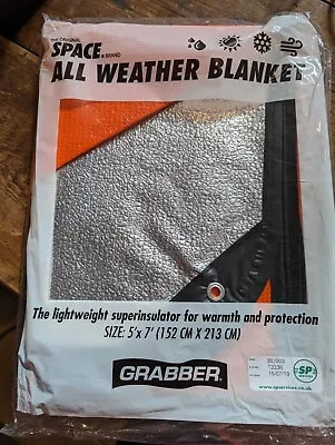 All Weather MPI Outdoor Space Blanket Orange 5'x7' Insulator/Warmth/Protection • £12