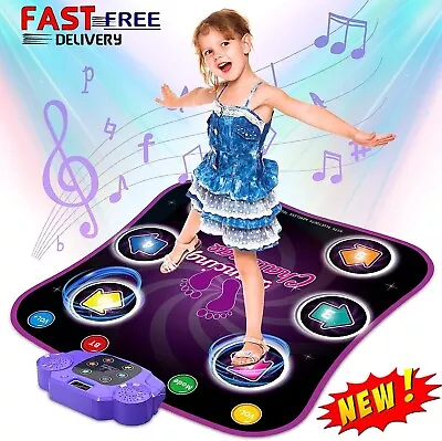 Dance Mat Toy LED Kids Electronic Dance Pad Musical Dance Mat Dancing Play Mat • £29.89