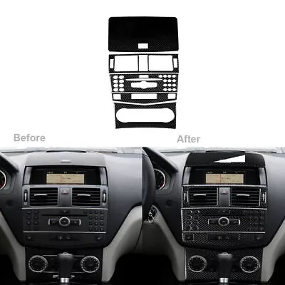 5Pcs Carbon Fiber Interior Dash Set Kit For Mercedes-Benz C Class W204 2007-2010 • $34.47