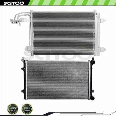 Car Radiator And A/C Condenser Fits 2008 Volkswagen GTI 05-10 Volkswagen Jetta • $115.86