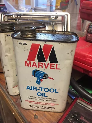 Vintage MARVEL Air Tool  Oil Qt. Can Full  • $30