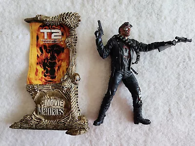 McFarlane Movie Maniacs Figure W/ Poster Stand - T-800 From Terminator 2 • $16.99