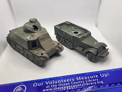 Dale Model Vintage M3 Lee Tank WWII Scout Car US Army Diecast Lead Toy Lot • $36