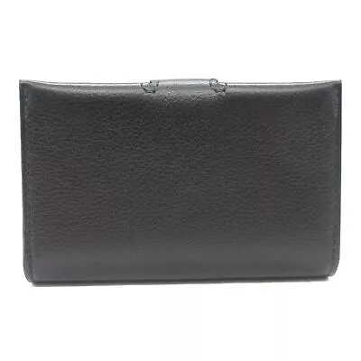 HERMES Business Card Holder Black Evercolor Leather Noir Used Unisex B SHW • $1795.50