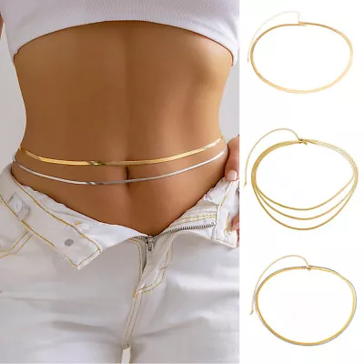 Belly Chain Waist Body Gold Silver Diamant Butterfly Bikini Jewelry Belt Crystal • £3.23