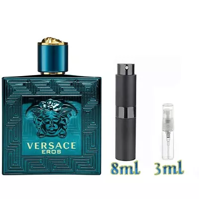 Versace / Eros (EDT) Fragrance Samples & Travel Sprays! Men’s Cologne! • $2