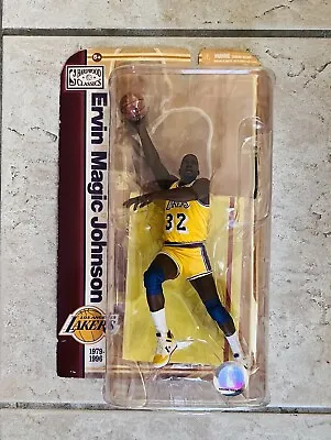 Mcfarlane NBA Magic Johnson Legends Lakers Series 5 Variant Yellow Jersey Figure • $174.99