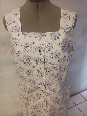 Laura Ashley Vintage Floral Buttons Up Dress Size 10 • $48