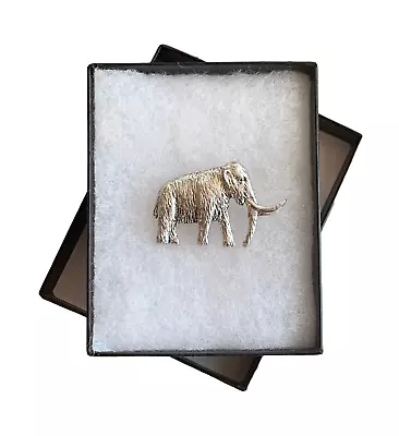 Woolly Mammoth Handmade Pewter Lapel Pin Badge In Gift Box • $10.10