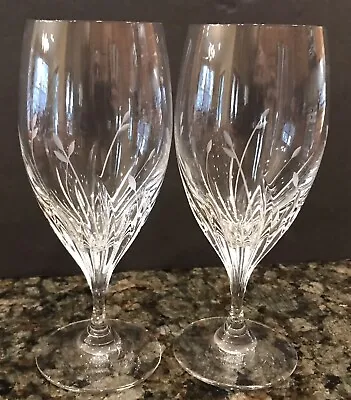 2 Nachtmann Fleurie Iced Tea Glasses 12 Oz. Discontinued Polished & Gray Cut • $40