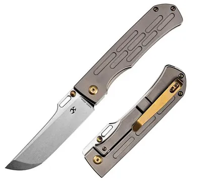 Kansept Knives Reedus Folding Knife 3.50  CPM-S35VN Steel Blade Titanium Handle • $180